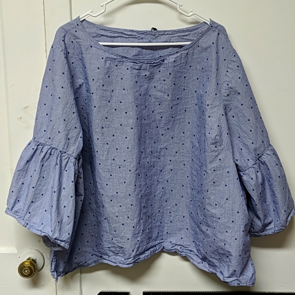 Zac & Rachel XXL Bell Sleeve Crop Top